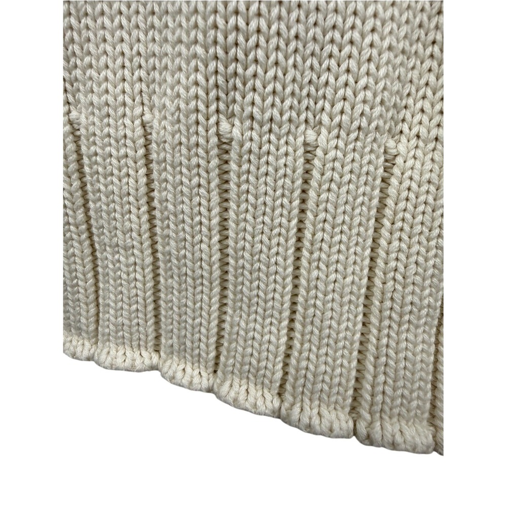 Polo Jeans Company Ralph Lauren Men's Cotton Quarter Zip Sweater Cream | M - Picture 6 of 8